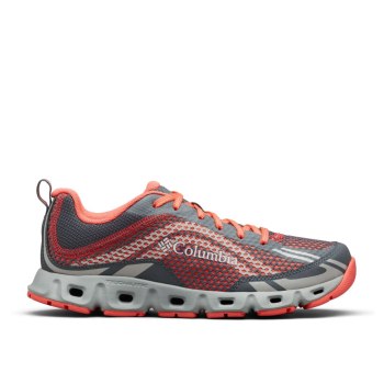 Columbia Drainmaker IV Water, Tenis Grises Oscuro Rojos Coral Para Mujer | 394758-FAN